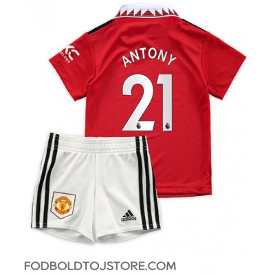 Manchester United Antony #21 Hjemmebanesæt Børn 2022-23 Kortærmet (+ Korte bukser)